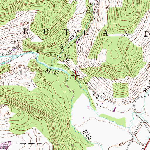 Topographic Map of Elk Run, PA