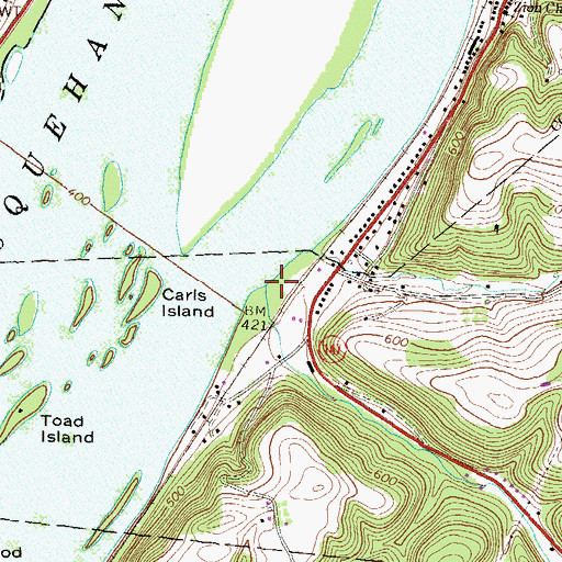 Topographic Map of Fidlers Run, PA