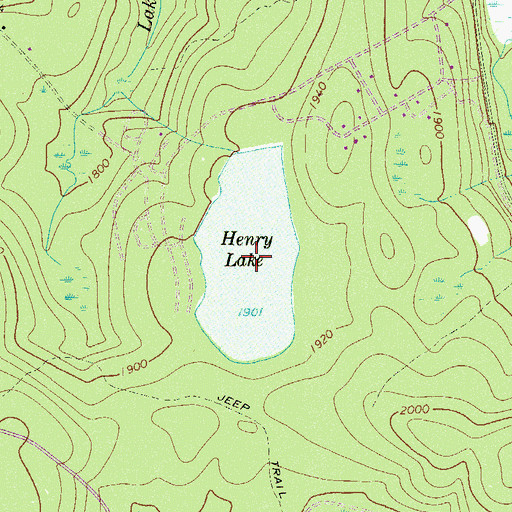 Topographic Map of Henry Lake, PA