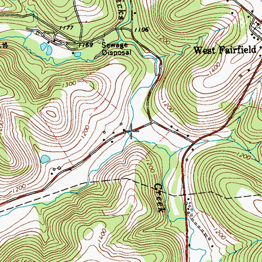 Topographic Map of Hypocrite Creek, PA