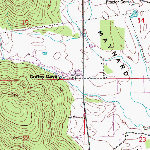 Topographic Map of Harris Hollow, AL