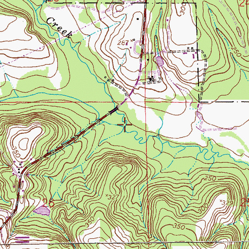 Topographic Map of Harris Mill Creek, AL