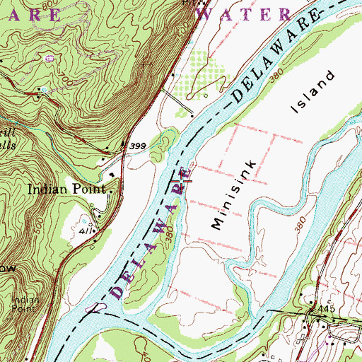 Topographic Map of Raymondskill Creek, PA