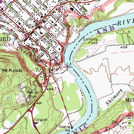 Topographic Map of Sawkill Creek, PA