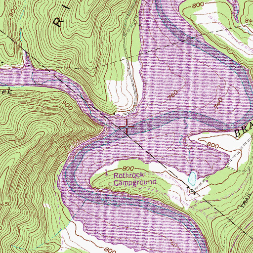 Topographic Map of Shy Beaver Creek, PA
