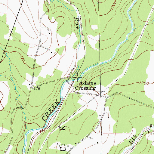Topographic Map of Stevens Run, PA