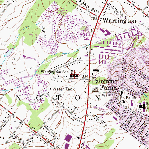 Topographic Map of Florence D Titus Elementary School, PA