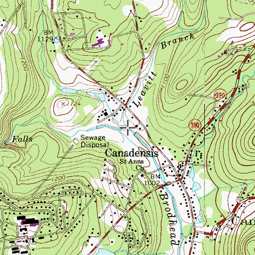 Topographic Map of Leavitt Branch, PA