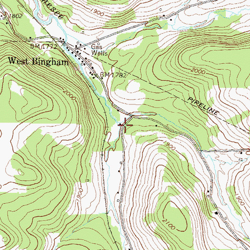 Topographic Map of Ludington Run, PA