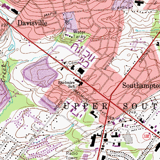 Topographic Map of First Children's Academy, PA
