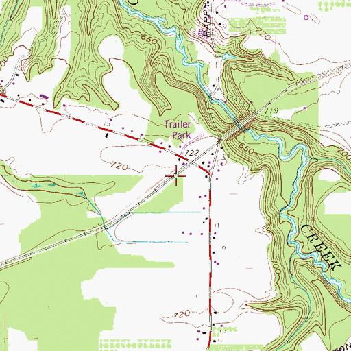 Topographic Map of East Springfield Station, PA