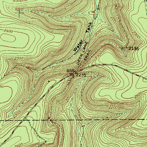 Topographic Map of Cherry Springs Station (historical), PA