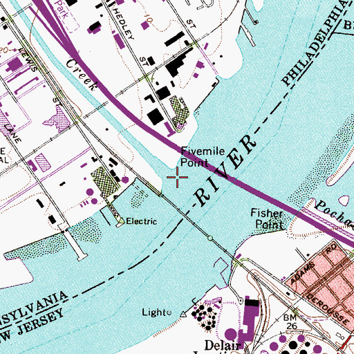 Topographic Map of Frankford Creek, PA