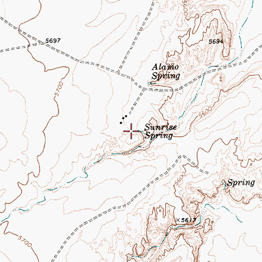 Topographic Map of Sunrise Spring, AZ