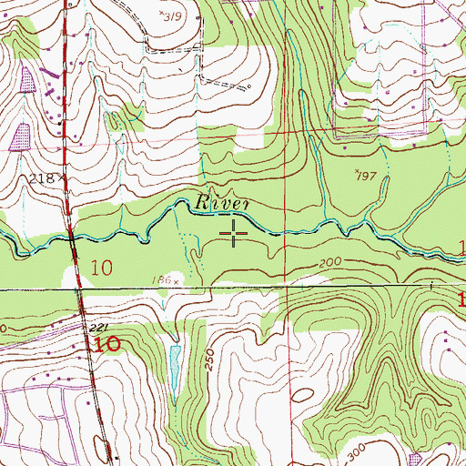 Topographic Map of Harrison Mill Creek, AL