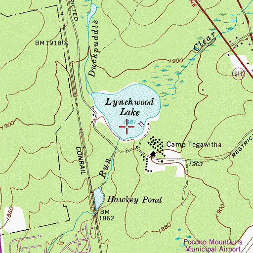Topographic Map of Lynchwood Dam, PA
