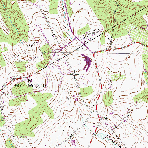 Topographic Map of Samuel S Lewis State Park, PA