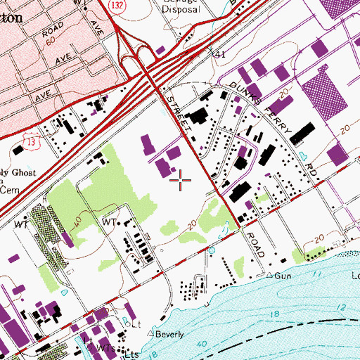 Topographic Map of Neshaminy State Park, PA