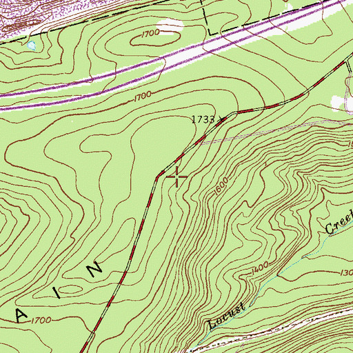 Topographic Map of Locust Lake State Park, PA