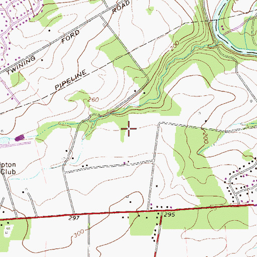 Topographic Map of Tyler State Park, PA