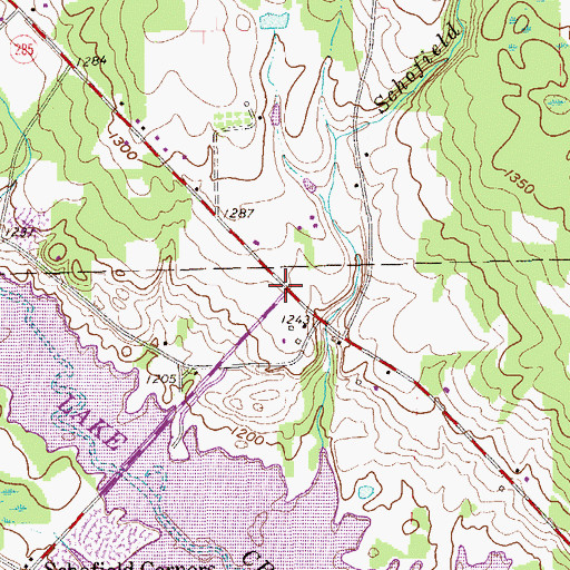 Topographic Map of Maurice K Goddard State Park, PA
