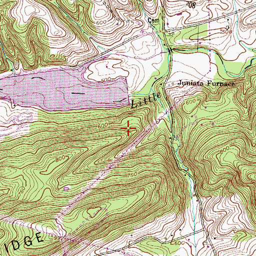 Topographic Map of Little Buffalo State Park, PA
