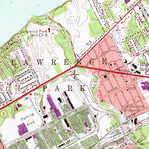 Topographic Map of Lawrence Park, PA