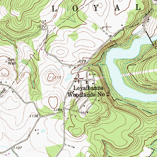 Topographic Map of Loyalhanna Woodlands Number 2, PA