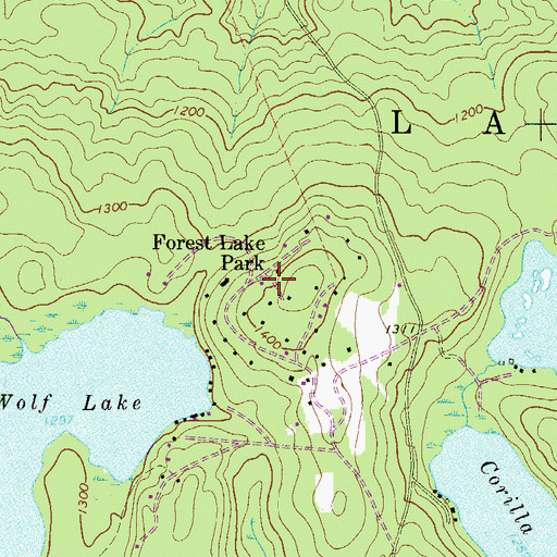 Topographic Map of Forest Lake Park, PA