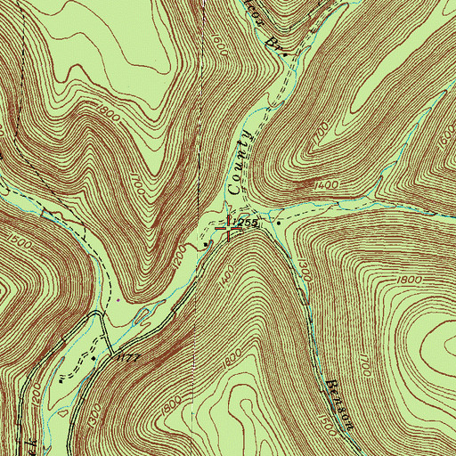 Topographic Map of Baldwin Branch, PA