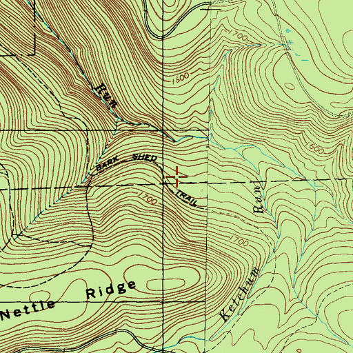 Topographic Map of Bark Shed Trail, PA