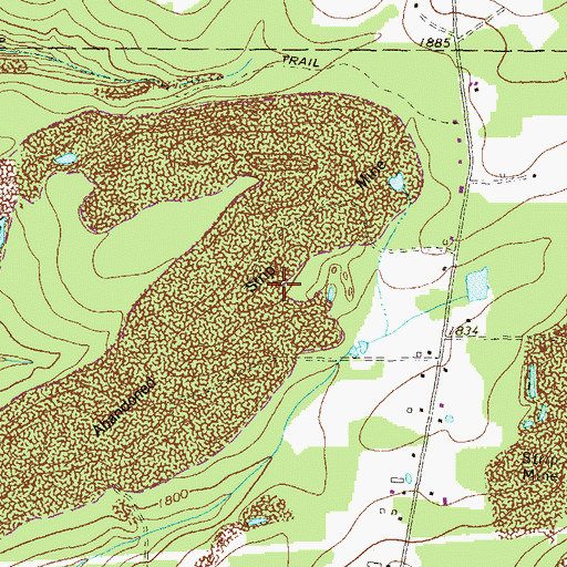 Topographic Map of Barneys Hill, PA
