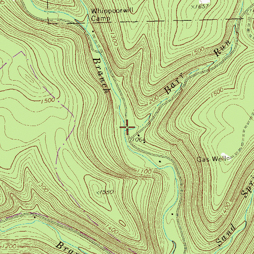 Topographic Map of Barr Run, PA