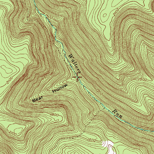 Topographic Map of Bear Hollow, PA