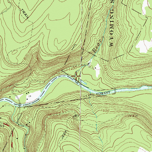 Topographic Map of Bear Run, PA