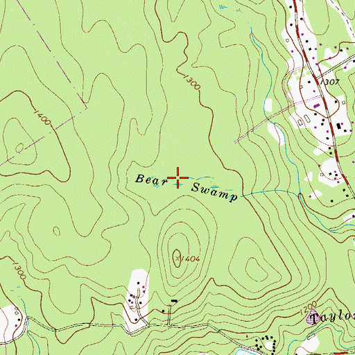 Topographic Map of Bear Swamp, PA