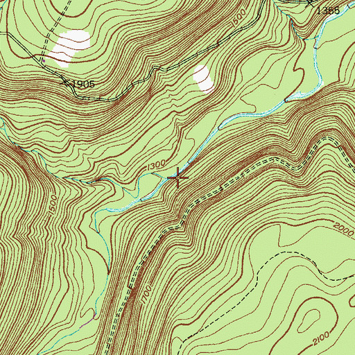 Topographic Map of Becker Brook, PA