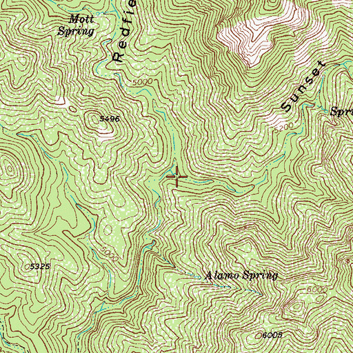Topographic Map of Sunset Canyon, AZ