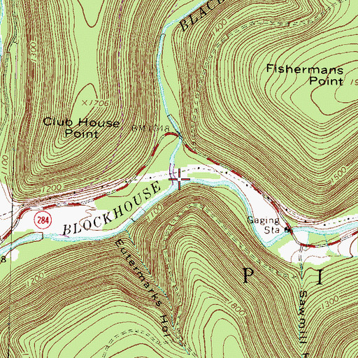 Topographic Map of Blacks Creek, PA