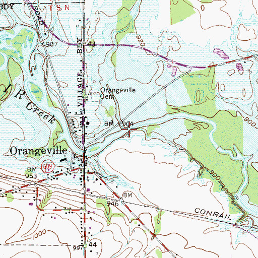 Topographic Map of Booth Run, PA