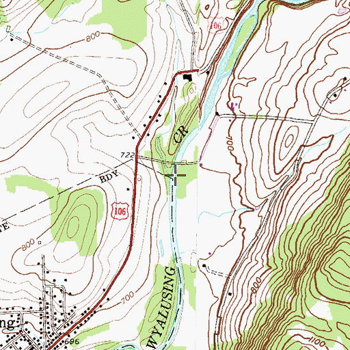 Topographic Map of Brewer Creek, PA