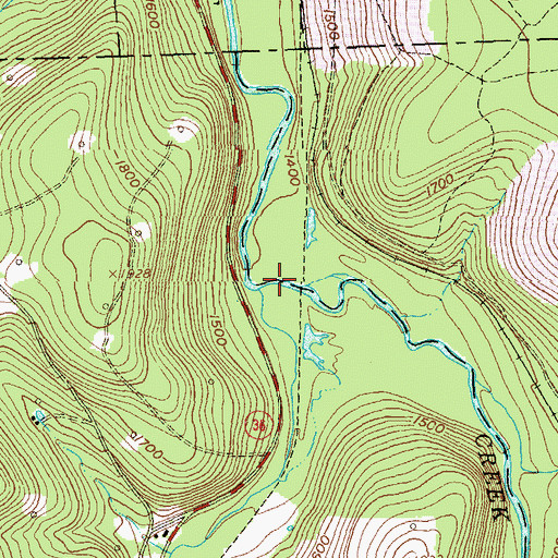 Topographic Map of Brubaker Run, PA