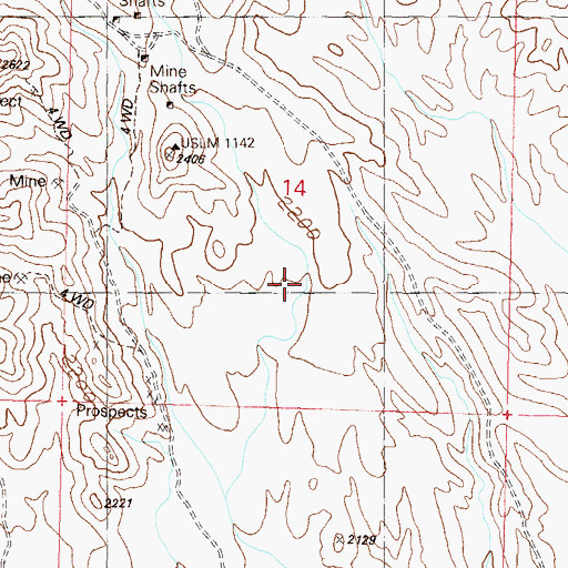 Topographic Map of Sunset Canyon, AZ