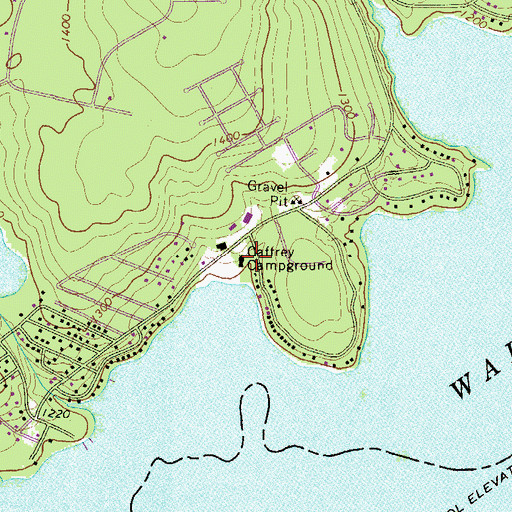 Topographic Map of Caffrey Campground, PA