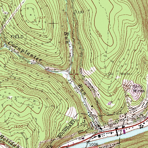 Topographic Map of Calaboose Run, PA