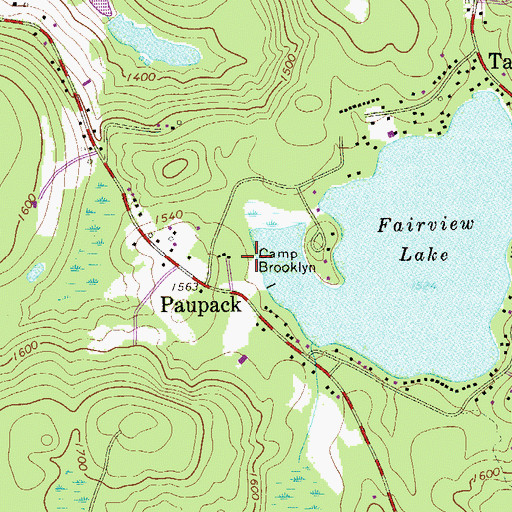 Topographic Map of Camp Brooklyn, PA
