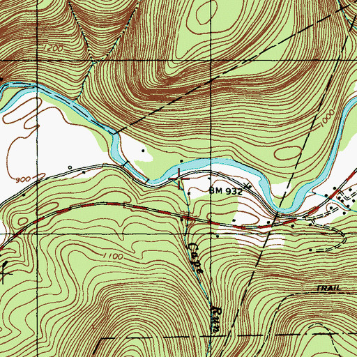 Topographic Map of Cape Run, PA