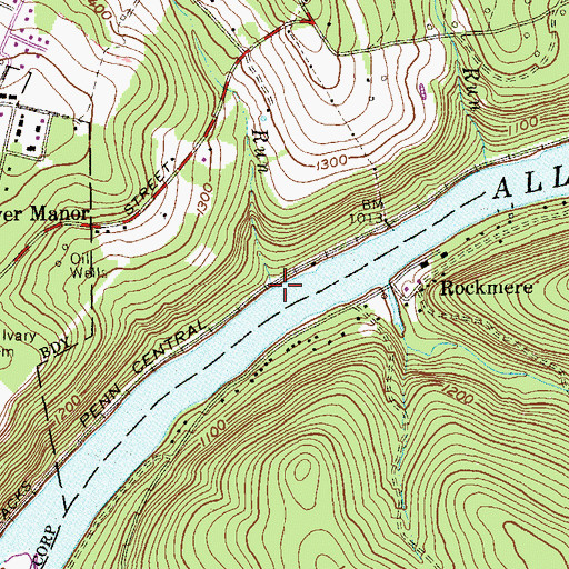 Topographic Map of Carney Run, PA
