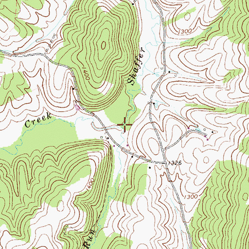 Topographic Map of Chapman Run, PA