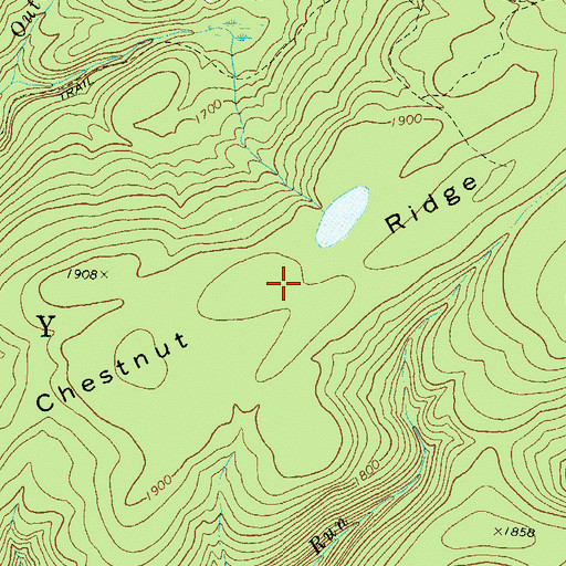 Topographic Map of Chestnut Ridge, PA